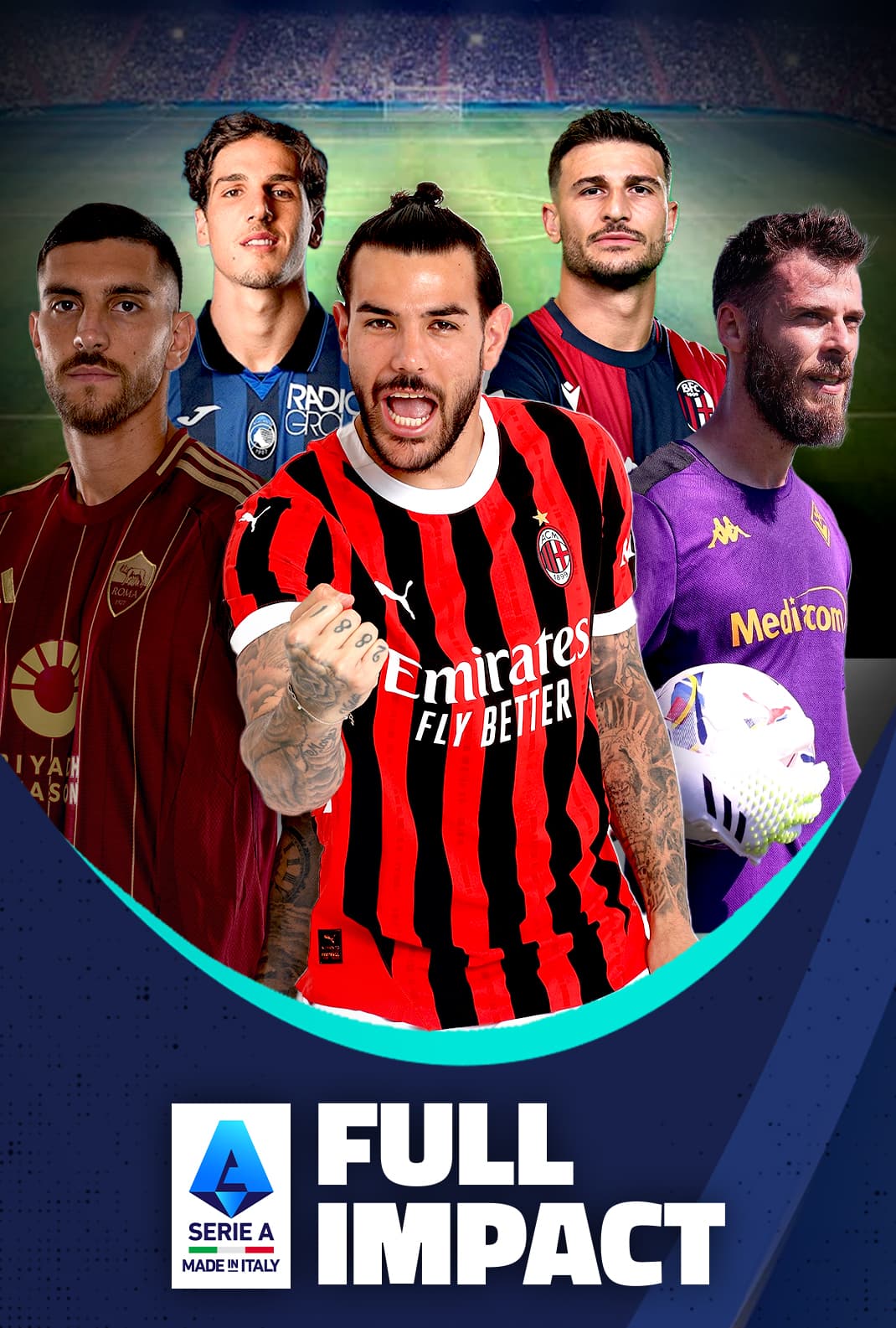 Serie A Full Impact — portrait/story crop of the same campaign